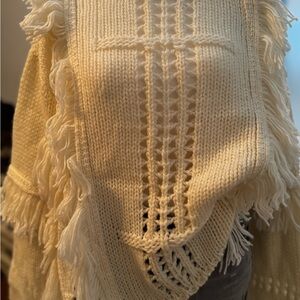 Elegant Cream Fringed Women's Sweater NWOT